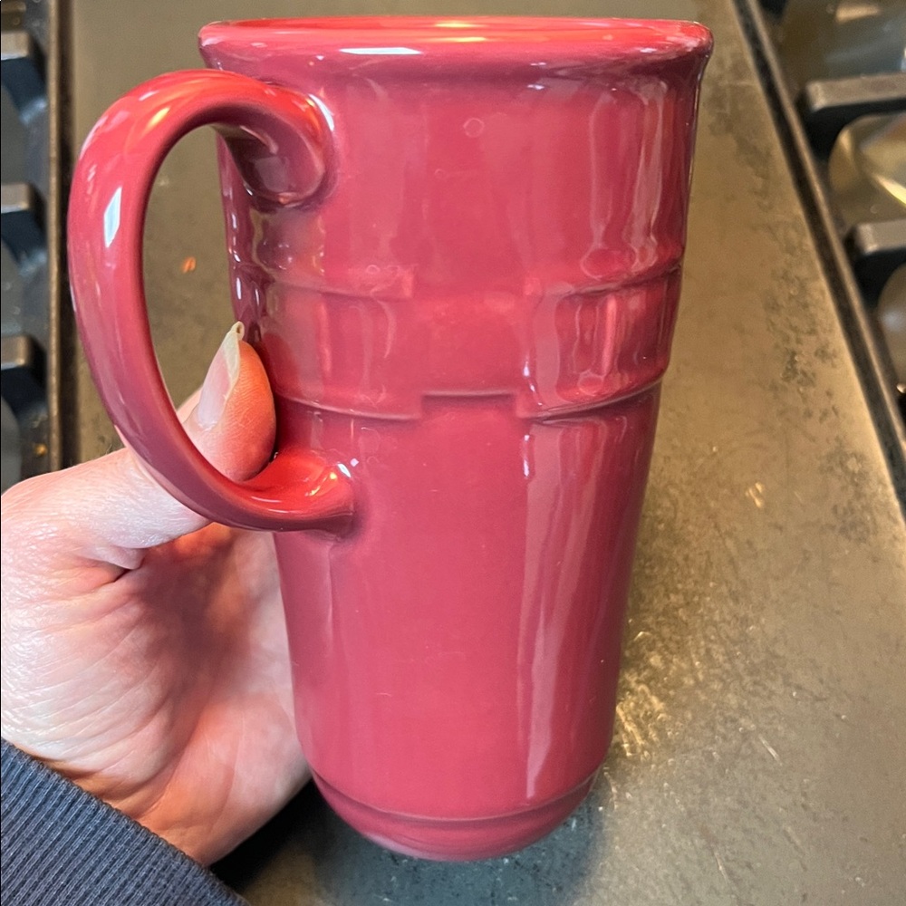 Like new Longaberger Mauve Ceramic travel Mug - Picture 3 of 10